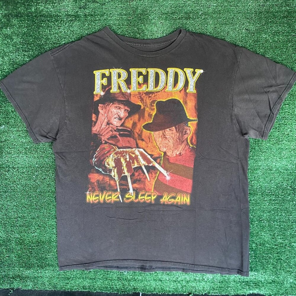 Vintage Y2K Freddy Kreuger Shirt Black Horror Movie Film Tee